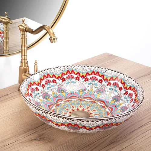 Offerta a tempo: Rea Lavabo da Appoggio Peru Lavandino Bagno 400 x 400 x 115 mm Ceramica (altro) - 0% da 165.00 € a 165.00 €