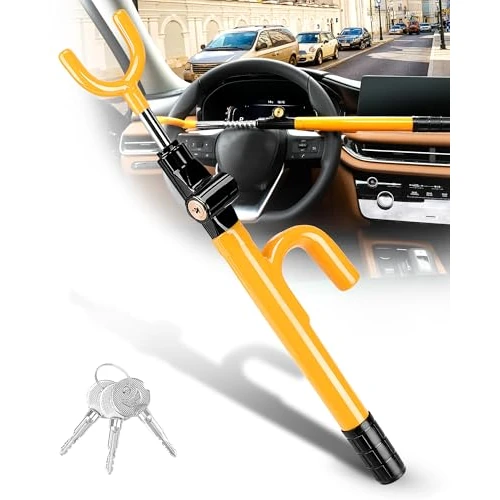 Tevlaphee Blokada kierownicy Zabezpieczenie przed kradzieżą, zabezpieczenie przed kradzieżą, urządzenie samochodowe, widoczna blokada kierownicy samochodu, zabezpieczenia przed kradzieżą, regulowana