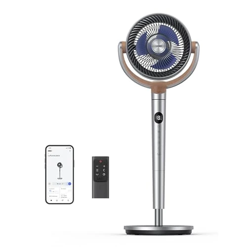 Beperkte aanbieding: Dreo Sokkelventilator, 30 m, sokkelventilator voor de hele ruimte, 120 graden + 120 graden oscillerende ventilator met afstandsbediening/spraak/wifi/Alexa, 8 snelheidsinstellingen, 5 van 132.17 EUR naar 132.17 EUR (besparing 0%)