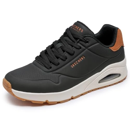 Limited-time offer: Skechers Men's Uno Suited On Air Trainer, Black/White, 7 UK | Casual Shoe, Air-Cooled Memory Foam, Skech-Air, Lace up from 69.00 £ to 59.99 £ (save 13%)