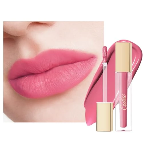 Offerta a tempo: Oulac Rossetto Liquido Matte, Rosa Rossetti Colore Intenso, Tinta Labbra Finish Matte, Lunga Tenuta, Ricco di vitamina E, Consistenza crema, Vegana&Senza crudeltà 4.5ml (M25) Kiss from the Rose - 22% da 8.99 € a 7.02 €