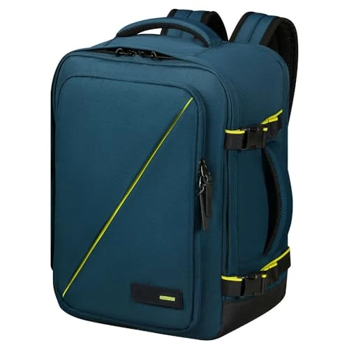Offerta a tempo: American Tourister Take2Cabin - Borsa da cabina Wizz Air/Vueling 30 x 20 x 40 cm, 26,5 L, 0,60 kg, Bagaglio a mano, Zaino aereo S/M Underseat, Blu (Harbor Blue) - 37% da 54.90 € a 34.49 €