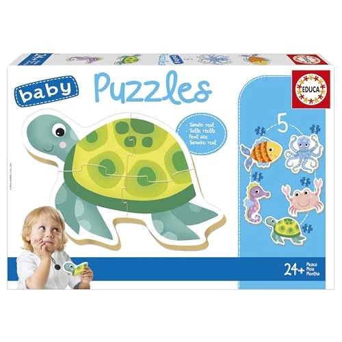 Offerta a tempo: Educa - Baby Puzzle Animali Acquatici | 5in1 Baby Puzzle 3/4/5 pezzi | Animali Acqua, Primo Puzzle | dai 2 anni (19951) - 40% da 10.99 € a 6.59 €