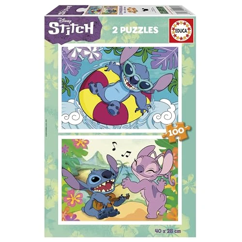 Offerta a tempo: Educa - Puzzle Disney Stitch | 2x100 pezzi Puzzle Set | Lilo e Stitch, Disney Bambini | dai 6 anni (19998) - 40% da 12.99 € a 7.79 €