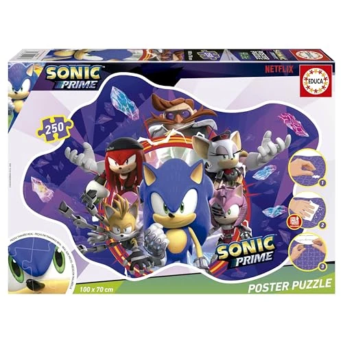 Offerta a tempo: Educa - Puzzle Poster Sonic | 250 pezzi Puzzle XXL | Sonic Prime, Grande Formato 100x70 | dai 8 anni (20026) - 40% da 18.99 € a 11.39 €