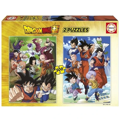 Offerta a tempo: Educa - Dragon Ball | Set 2 puzzle da 500 pezzi per adulti e ragazzi da 11 anni | Goku Vegeta anime | Misura: 46 x 34 cm | Include colla Fix Puzzle (19915) - 40% da 13.99 € a 8.39 €