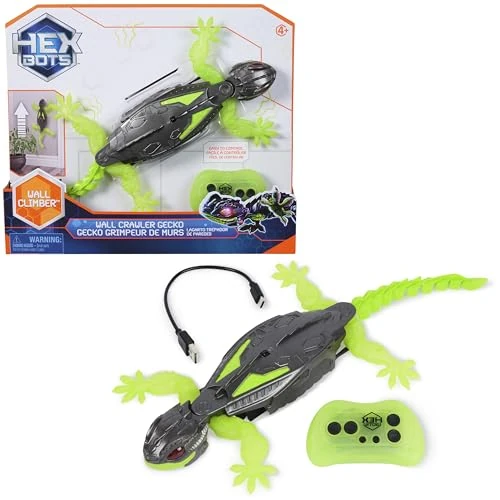 Offerta a tempo: Hex Bots Geco Telecomandato, Giocattolo Interattivo Radiocomandato, Ricaricabile con Cavetto USB, Si Arrampica sulle Pareti e Corre sui Pavimenti, Giocattolo per Bambini e Bambine, 4+ Anni - 18% da 29.99 € a 24.50 €
