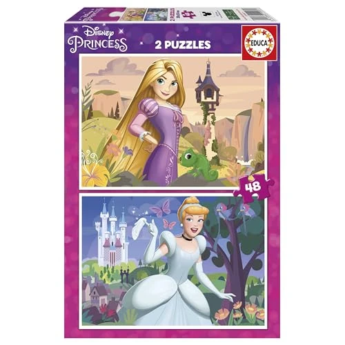 Oferta limitada: Educa - Disney Princess | Set de 2 Puzzles Infantiles con 48 Piezas. Medidas: 28 x 20 cm. Recomendados a Partir de 4 años (19997) de 9.99 € a 8.60 € (ahorro 14%)