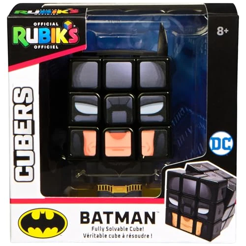 Limitiertes Angebot: Rubik's Cube, Cubers - Batman, 3x3 DC Zauberwürfel im Batman-Design, mit coolem Zubehör: Fledermausohren, Körper, Ständer - die Superhelden-Challenge, ab 8 Jahren von 19.99 EUR auf 11.16 EUR (Spare 44%)