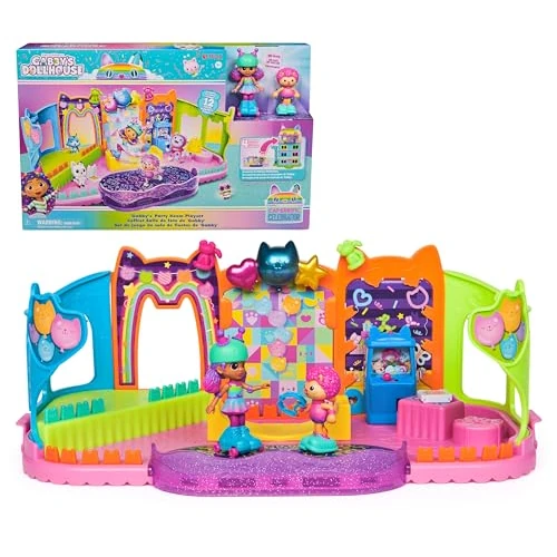 Limitiertes Angebot: DREAMWORKS GABBY'S DOLLHOUSE - Partyraum Spielset, Skate-Park Dachgeschoss Zimmer mit Gabby und Marty-Figur, Möbeln und Zubehörteilen, ab 3 Jahren von 39.99 EUR auf 23.99 EUR (Spare 40%)