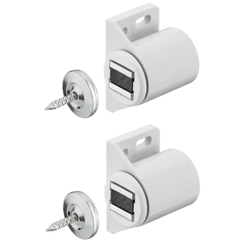 Offerta a tempo: cyclingcolors 2x Calamita per Mobili Chiusura Magnetica rotondo bianco a vite Armadio Ante Cucina Magnete Serratura — 73% da 7,45 € a 2,00 €