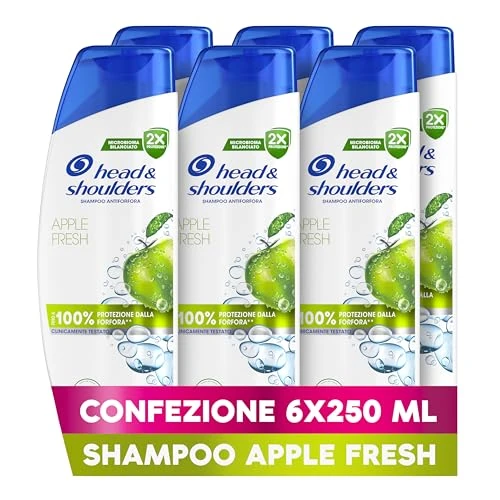 Begrenztes Angebot: Head & Shoulders Apple Fresh Anti-Schuppen-Shampoo, 250 ml, Vorteilspackung X6. Für den täglichen Gebrauch. Bis zu 100% Schuppenschutz, klinisch getestet. Für alle Haut- und Haartypen von 23.35 EUR auf 23.35 EUR (Rabatt 0%)