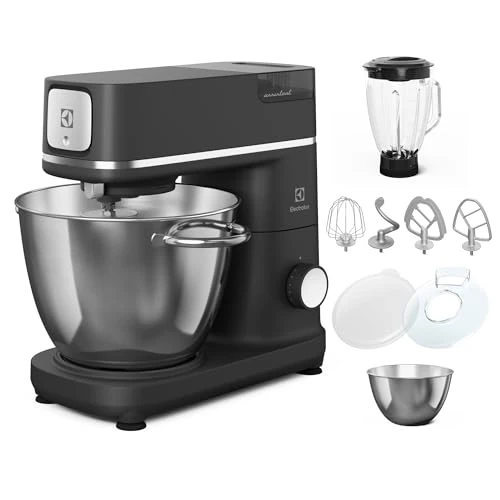 Offerta a tempo: Electrolux Assistent 800 E6KM1-8BPT Impastatrice Planetaria 1200W, 2 Ciotole da 6L e 4L, luce LED, Frusta e Mixer Inclusi, Coperchio per Lievitazione, design elegante Black Pearl - 36% da 549.00 € a 349.99 €