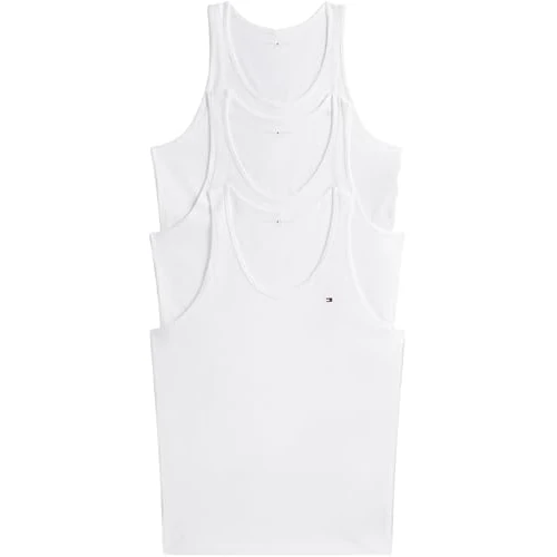 Offre limitée : Tommy Hilfiger Débardeurs Lot de 3 Homme Col Ras-du-Cou, Blanc (White/White/White), XXL de 44.90 € à 33.87 € (25% de remise)