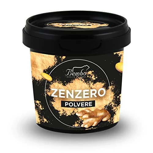 Offerta a tempo: Zenzero Polvere Bembo 60 g | Spezia dal Sapore Fresco e Piccante | Essiccata al Sole, Aroma Intenso | Confezione anti-luce e anti-ossidazione (Zenzero Polvere) - 29% da 6.50 € a 4.62 €