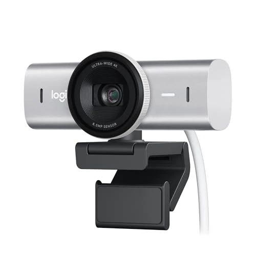 Beperkte aanbieding: Logitech MX Brio Ultra HD 4K-webcam voor samenwerking en streaming, 1080p bij 60 FPS, dubbele ruisonderdrukkende microfoons, USB-C, webcamcover, werkt met Microsoft Teams, Zoom, Google Meet, Pale Grey van 229.00 EUR naar 179.00 EUR (besparing 22%)