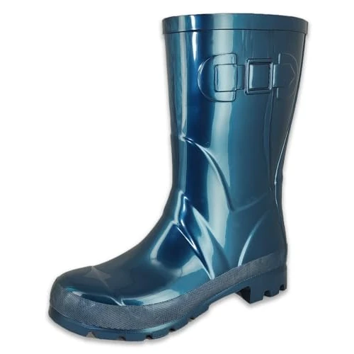 Oferta limitada: Beck Glossy, Botas de lluvia para Mujer, Blue Metallic, 38 EU de 25.84 EUR a 25.84 EUR (ahorro 0%)