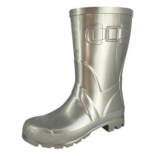 Offerta a tempo: Beck Glossy, Stivali in Gomma Donna, Platino Metallizzato, 40 EU - 15% da 15.54 € a 13.18 €