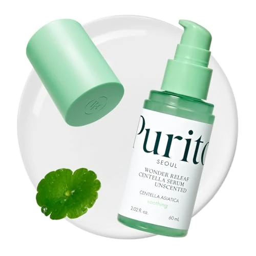 PURITO Centella Unscented Serum, Korean Centella, for All Skin Types, Ampoule, Soothing, Calming, Facial Serum for face, Vegan & Cruelty-Free, Korean Skin Care, 60ml