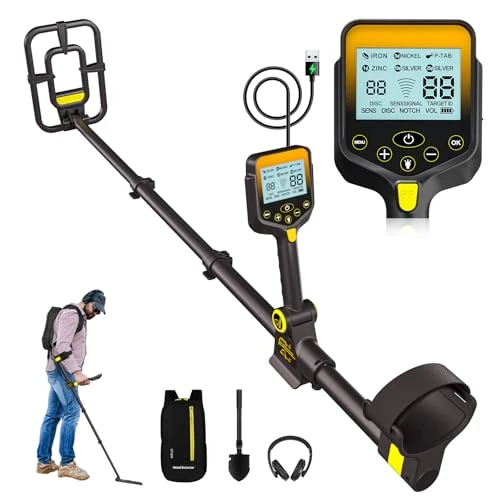 OKESAM Metal Detector for Adults, High Accuracy, 4 Modes, Adjustable, Waterproof Coil