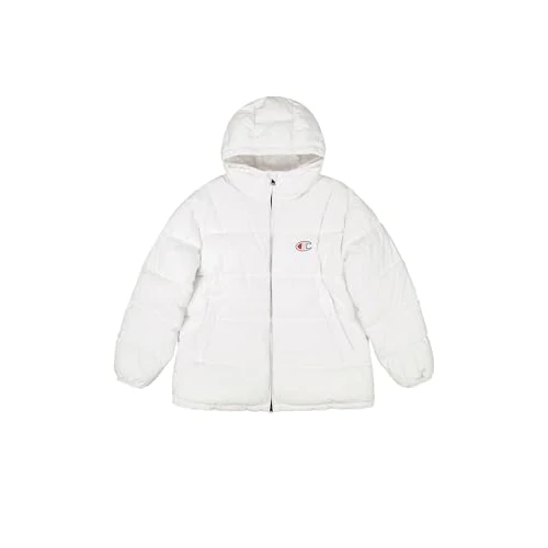 Offerta a tempo: Champion Legacy Outdoor Retro Sport (220350) - WR Polyester Woven Cirè 144gr Hooded Giacca, Bianco (WHT), XXL Uomo FW24 - 5% da 126.94 € a 120.59 €