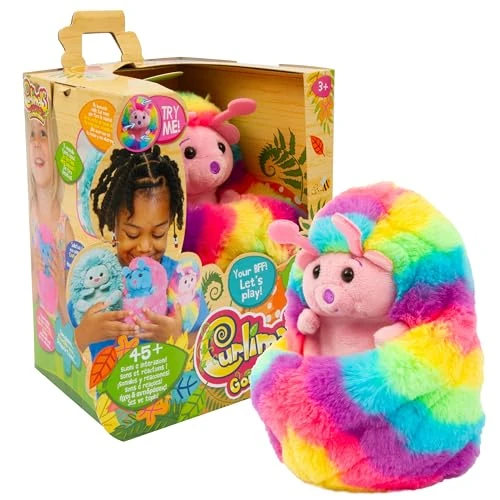 Offerta a tempo: Giochi Preziosi Curlimals Gomitolini Bugs-Coco Il Bruco Si Raggomitola, Ha Una Morbida Pelliccia Colorata Ed E' Alto 17 Cm Con Oltre 45 Suoni E Reazioni, Per Bambini A Partire Dai 3 Anni - 39% da 29.99 € a 18.17 €