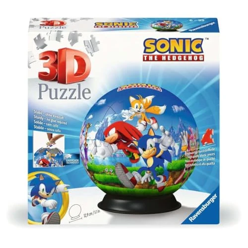 Offerta a tempo: Ravensburger - Puzzle 3d Sonic the Hedgehog​ 72 pezzi, Puzzle 3d bambini 6 anni o più, Giochi bambini 6 anni, Collezione Sonic, Giochi divertenti, Idee regalo - 50% da 14.99 € a 7.50 €