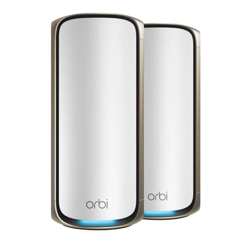 Offre limitee: NETGEAR Orbi série 970 - Système Mesh WiFi 7 - Routeur Wifi 7 et 1 Satellite -Jusqu'à 27 Gbits/s - Couvre jusqu'à 440 m² et 200 appareils - Ports Ethernet 10GB- Quad-Band BE27000 - RBE972 -Blanc de 1699.99 EUR a 1099.99 EUR (economie 35%)
