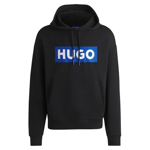 Limited offer: HUGO Mens Nalves Logo-print hoodie in cotton terry from 99.95 EUR to 70.20 EUR (save 30%)