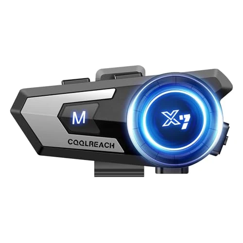 Accessori moto Casco del motociclo Bluetooth Headset, Sking Speaker, CVC Cancellazione del rumore Musica Risposta automatica, 90 ore di riproduzione High Sound Ultra-Thin Headset IP67 Impermeabile