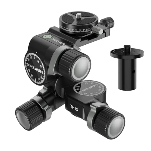 Offre limitée : NEEWER Tête de Trépied à 3 Engrenage, 360° Plaque panoramique Arca QR,TH15 de 179.99 € à 179.99 € (0.00% de remise)