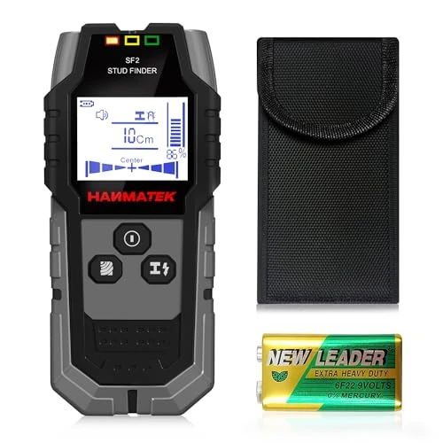 Limited-time offer: HANMATEK Stud Finder SF2 Wall Scanner 4 in 1 Electronic Stud Sensor with Depth Tracker, Unit Change, for Wood, Metal, Cables, Circuits Detect in Walls from 26.99 £ to 22.94 £ (save 15%)