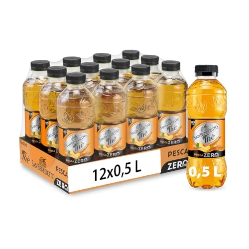 Offerta a tempo: San Benedetto, Thè Freddo alla Pesca, 12x500 ml Bevanda Dissetante Analcolica, Gusto Fruttato, Tappo Click, Senza Zuccheri, Conservanti e Coloranti - 6.78% da 7.08 € a 6.60 €