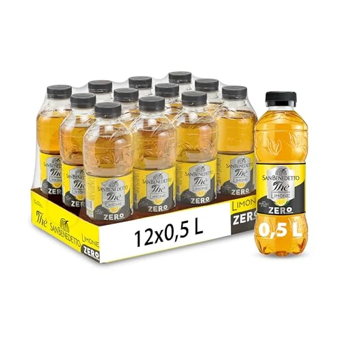 Offerta a tempo: San Benedetto, Thè Freddo al Limone Zero, 12x500 ml Bevanda Dissetante Analcolica, Gusto Fruttato, Tappo Click, Senza Zuccheri, Conservanti e Coloranti - 31% da 7.08 € a 4.92 €