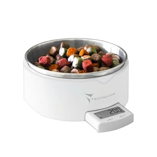 Zeitlich begrenztes Angebot: Futternapf für Haustiere, Futternapf für Hunde und Katzen, wiegt Kroketten und Lebensmittel, Schüssel mit elektronischer Waage für Tiere von 14.99 € auf 14.99 € (0.00% Rabatt)
