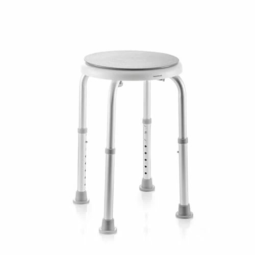 Offre limitée : InnovaGoods Tabouret de Bain Pivotant et Réglable, Siège Rotatif à 360°, 8 Niveaux de Hauteur, Antidérapant, Blanc, Aluminium, ABS, HDPE, 130 kg, Personnes âgées et mobilité réduite de 40.90 € à 40.90 € (0.00% de remise)