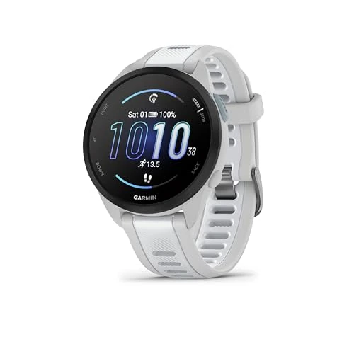 Tijdelijke aanbieding: Garmin Forerunner 165-43mm - Lichtgewicht GPS hardloophorloge - AMOLED Beeldscherm - Nauwkeurig tempo - afstand en hartslag - aanpasbare trainingsschema's - tot 11 dagen batterij - Whitestone van 229.99 € naar 170.99 € (26% korting)
