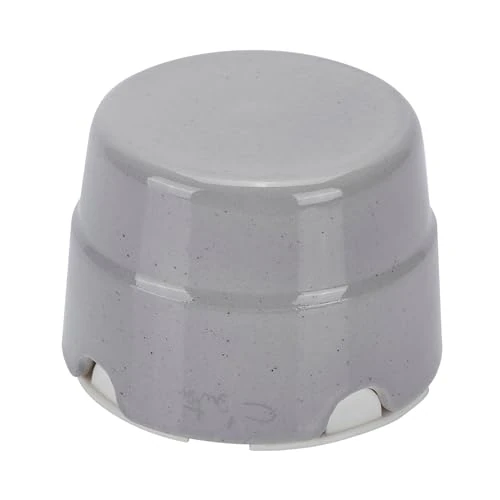 FANTON Caja de derivación de cerámica Ø 80 mm color gris vintage para instalaciones retro caja redonda de porcelana 84033GR