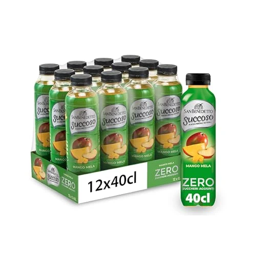Offerta a tempo: San Benedetto - Succoso Zero al Mango e Mela - 12 Pezzi x 400ml — 47% da 10,20 € a 5,40 €