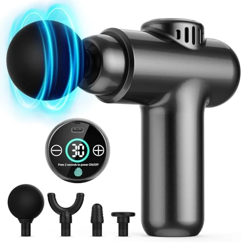 Offre limitée : Pistolet de Massage, Lefity Mini Massage Gun, Pistolet de Massage Professionnel des Tissus Profonds, Masseur Portable, 30 Vitesses, écran Tactile LCD, pour Douleurs Musculaires et Raideurs de 20.12 EUR à 19.11 EUR (remise 5%)