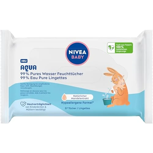 Offerta a tempo: NIVEA Baby Aqua, salviettine umidificate, 57 pezzi. - 0.00% da 4.74 € a 4.74 €