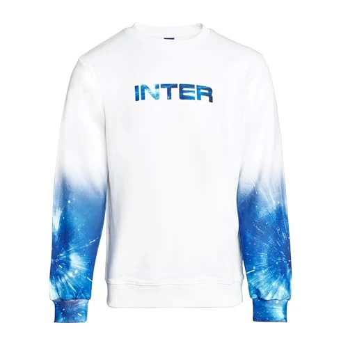 Inter Sweat col Rond Galaxy, Blanc, L Mixte