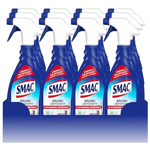 Offerta a tempo: Smac Bagno - Detergente Spray Multisuperficie con Azione Anticalcare - 12 Pezzi — 42% da 31,08 € a 17,88 €