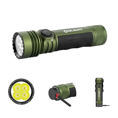 Oferta limitada: OLIGHT Seeker 4 Pro LED 4600LM 260M Recargable Funda de USB-C o Carga Magnética con Sensor Alta Potencia IPX8 Potente Linterna Largo Alcance de Comping y Senderismo(Blanco Frío, Verde) de 169.95 EUR a 135.96 EUR (ahorro 20%)
