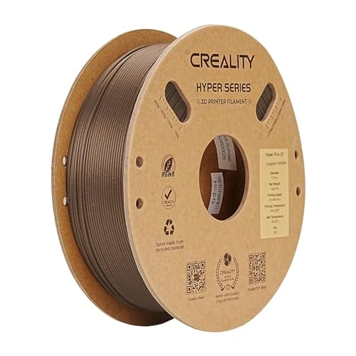 Creality Carbon Fibre Filament 1.75 mm, 1 kg (2.2 lbs), Grey Yellow