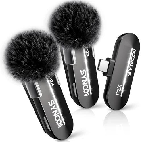 Offerta a tempo: Microfono Lavalier Wireless USB-C, SYNCO P2XT Microfoni Profesionali USB — 20% da 52,99 € a 42,39 €