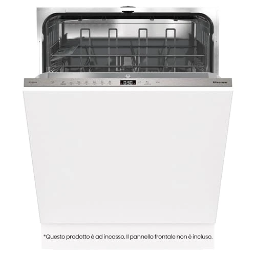 Offerta a tempo: Hisense HV642E61 Lavastoviglie da Incasso, 13 Coperti, 9,6 Litri, 6 Programmi, Cesto Regolabile, Partenza Ritardata, Programma Rapido 1 Ora, Total AquaStop, Controllo Touch, 47 dB, Classe E - 5% da 314.99 € a 299.00 €