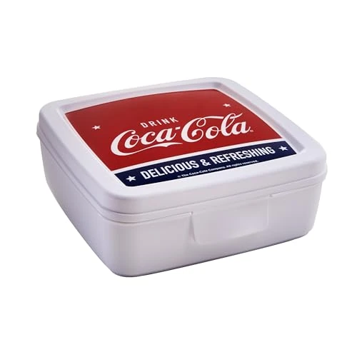 Snips, Porte-Sandwichs Coca-Cola, Porte-Tartines 14,5 x 14,5 x 5,5 cm, Porte-Sandwichs Coca-Cola Made in Italy