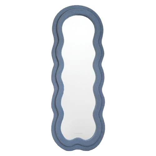 Tijdelijke aanbieding: Flamingueo Wandspiegel - Grote spiegel asymmetrisch, staande spiegel, full-body spiegel muur, kamerdecoratie, decoratieve wandspiegel, Wavy Mirror van 179.00 EUR naar 125.30 EUR (korting 30%)
