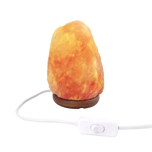 Offerta a tempo: Avilia Lampada di Sale Rosa dell'Himalaya 100% Naturale 1,5-2 Kg - Base in Legno e Lampadina 15W Inclusa - Purificatore d'Aria a Ioni Negativi - Luce Notturna Rilassante per Camera, Studio e Ufficio - 23% da 19.90 € a 15.39 €